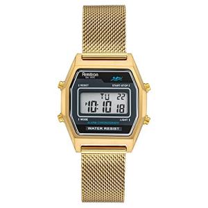 腕時計 アーミトロン メンズ 40/8485BKGP Armitron Sport Retro Digital Chronograph Mesh Bracelet Watc｜maniacs-shop