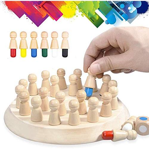 ボードゲーム 英語 アメリカ JYQ-MS25 Wooden Memory Chess Matchi...