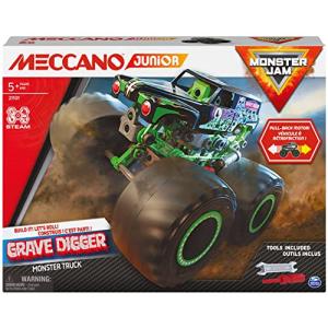 メカノ 知育玩具 パズル 6060171 Meccano Junior, Official Monster Jam Grave Digger Monster Truck STEM｜maniacs-shop