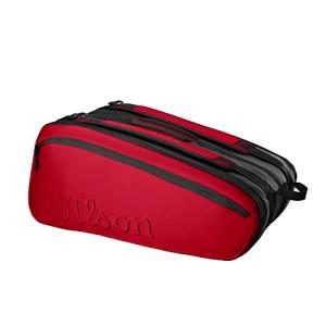 WILSON ウィルソン テニスバッグ Clash V2 Super Tour Tennis Racket Bag レッド 赤 最大15本のラケットを収納｜maniacs-shop