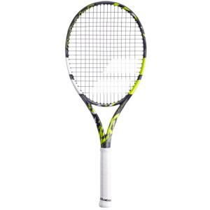 テニス ラケット 輸入 101488 Babolat Pure Aero Team Tennis Racquet - Strung with 16g White Syn Gut at