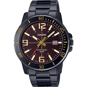 腕時計 カシオ メンズ MTP-VD01B-5BV Casio MTP-VD01B-5BV Men's Enticer Black IP Stainless Steel Black D｜maniacs-shop