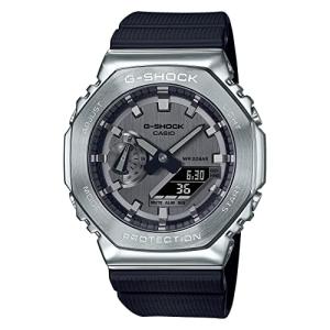 腕時計 カシオ メンズ GM2100-1A G-Shock Casio Metal Covered Octagonal Black Resin Band Watch GM2100-1A｜maniacs-shop