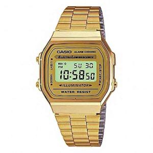 腕時計 カシオ レディース A168WG-9W Casio A168wg-9Wdf Men's Multi-Function Gold-Tone Base Metal Brac｜maniacs-shop