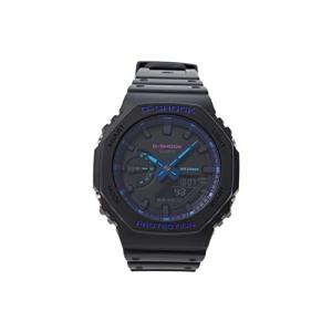 G-SHOCK GA-2100-1A2 アナデジ メンズ 腕時計 ブラック ブルー ネオン