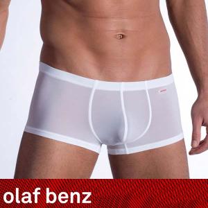 定番ホワイト【S】【M】【L】サイズ　ファントム　メンズボクサーパンツ☆ドイツ製　OLAF BENZ（オラフベンツ）☆RED0965シリーズ☆MINIPANTS　男性下着　白｜manifica