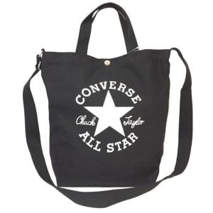 CONVERSE　コンバース　キャンバス ビッグロゴ 2WAY トートバッグ ショルダーバッグ　オールスター ワンスター　メンズ レディース  男女兼用　ブラック｜mankichi1978