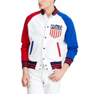 POLO RALPH LAUREN ポロ ラルフローレン USA ジャージ ベースボール ジャケット USAモデル スタジャン ジャージ素材 ジャケット ジャンパー 星条旗｜mankichi1978