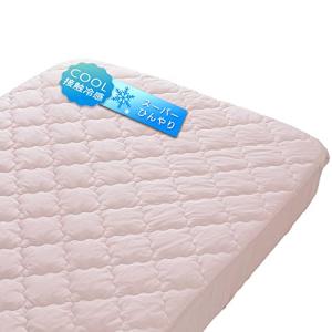 接触冷感クールボックスシーツ 長持ちするキルト加工 ふんわり肌触り ヨレにくい全周ゴム Q-MAX0.461