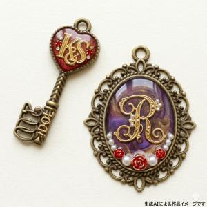 アンティーク調 小さいレジン枠 1個 セッティ...の詳細画像1