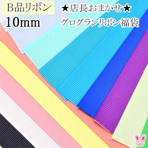 [DJ31]　福袋　10mm幅　《Ｂ品》　グログランリボン　1m×10本