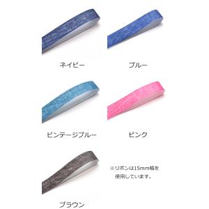 15mm プリントリボン デニム風リボン 韓国...の詳細画像1