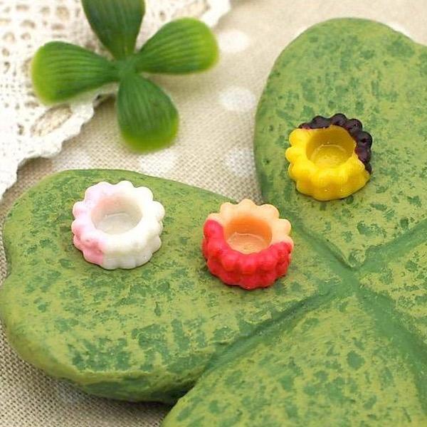 デコパーツ　プチシリーズ　ふわふわドーナツ　4個　［在庫限り］