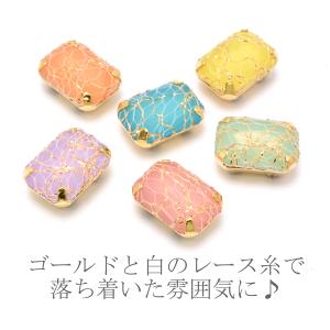 アクセサリー パーツ 座付きアクリルビジュー ...の詳細画像1