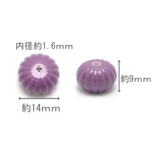アクリルビーズ パンプキン 14mm 4個入り...の詳細画像2