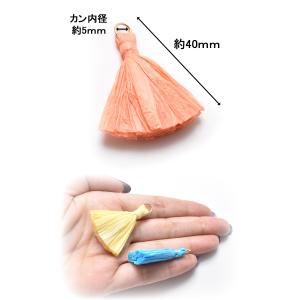アクセサリー パーツ ラフィアタッセルチャーム...の詳細画像2