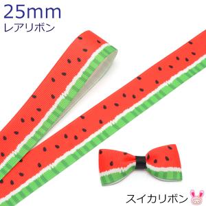 [OA72]　25mm　プリントリボン　スイカリボン　2m　[DR1049211]　