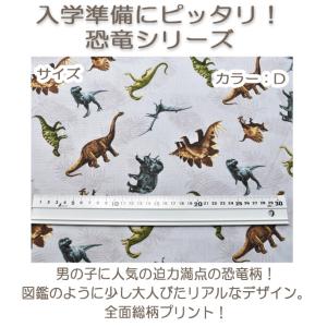 リアルな恐竜柄とリーフの総柄 11Dブルーグレ...の詳細画像1