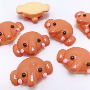 デコパーツ ゆるかわゾウさんのパン風パーツ 2...の詳細画像2