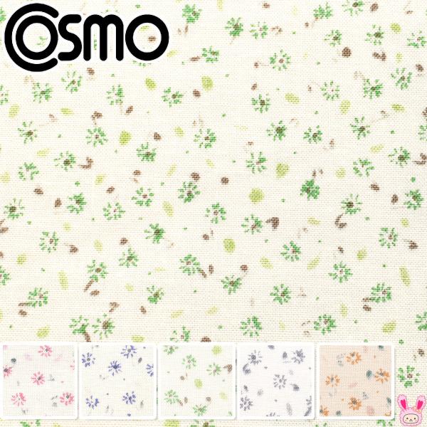 ミニマムフラワー　シーチング生地　AP42802-2　コスモ　(50cm以上10cm単位切り売り)　...