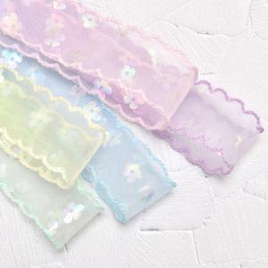 ゆめかわスカラップと箔押し花柄リボン 幅25m...の詳細画像5