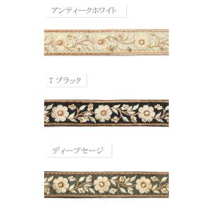 インド刺繍リボン ゴールドスパンコール付き花柄...の詳細画像1