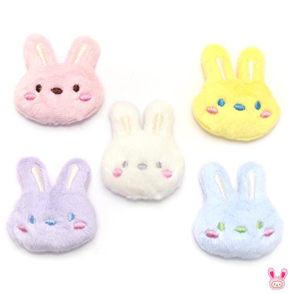 モチーフ　もふもふうさちゃん　顔のぬいぐるみ　2個