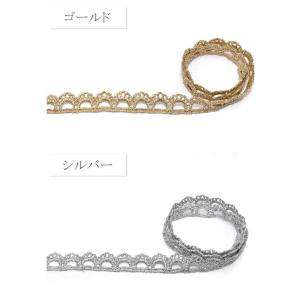 丸形フリル透かしのレースブレード 幅10mm ...の詳細画像1