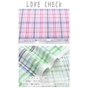 YUWA 有輪商店 ラブチェック シャーティン...の詳細画像3
