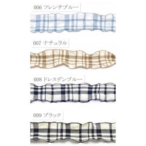 ひらひらチェックのシフォンリボン 幅40mm ...の詳細画像2