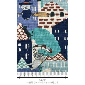 猫の不時着 綿麻キャンバス生地 KTS7204...の詳細画像5