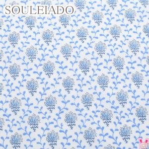 SOULEIADO プティット フルール デ シャン 18Gブルー系 10cm単位 切り売り ツクリエ SLF シーチング生地