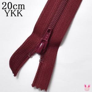 YKK　フラットニットファスナー　527ワイン　20cm　3号　1本　FN20　［在庫限り］