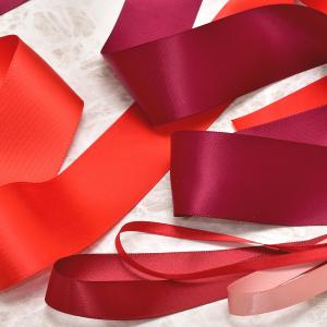 両面サテンリボン 赤系の詳細画像2