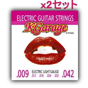 x2セット K-GARAGE エレキギター弦 009-042｜manmandougakki