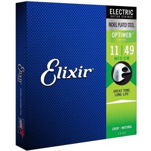 Elixir エリクサー エレキギター弦 OPTIWEB Medium .011-.049 #19102 【国内正規品】｜manmandougakki