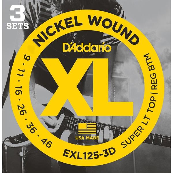 3set入りパック D'Addario ダダリオ エレキギター弦 ニッケル SuperLight T...