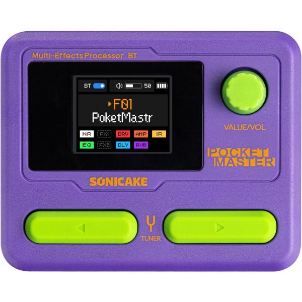 SONICAKE QME-10PP ポケットマスターポータブルマルチエフェクトペダル オーディオイン...