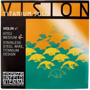 Vision Titanium solo ヴィジョンチタニウムソロ ヴァイオリン弦 E線 ステンレススチールワイヤー 4/4 チタニウムデザイン VIT01｜manmandougakki