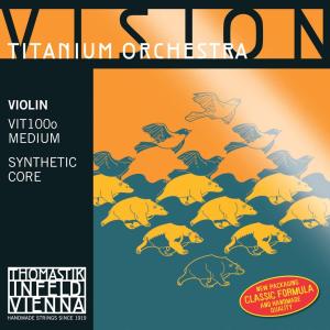 Vision Titanium Orchestra ヴィジョンチタニウムオーケストラ ヴァイオリン弦 D線 シンセティックコア 4/4 シルヴァーVIT03o｜manmandougakki