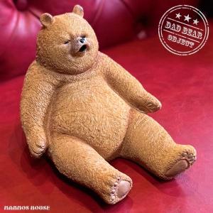 ダッドベア スクーター レジン オブジェ クマ 置物 くま : ラタン