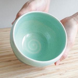 抹茶碗 おしゃれ 美濃焼 爽やか グリーン 緑...の詳細画像1