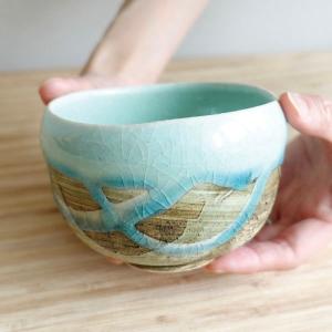 抹茶碗 おしゃれ 美濃焼 爽やか グリーン 緑...の詳細画像2