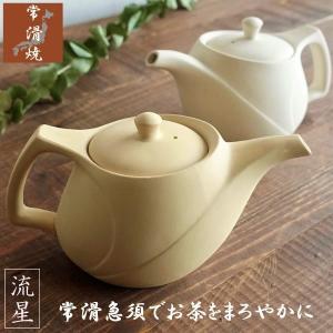 笹岡豊山造 万古焼亀鶴松竹梅細密彫刻横手式急須 茶注 煎茶器 陶芸