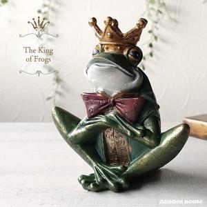 ジェントルマン 王様カエル 置物 オブジェ 蛙 かえる クラウン
