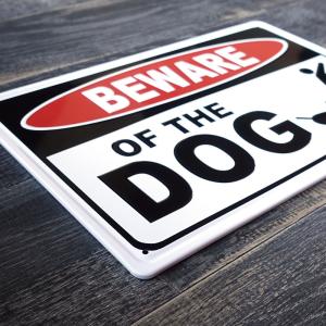 ブリキ看板 BEWARE OF THE DOG...の詳細画像2