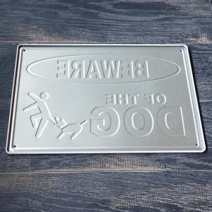 ブリキ看板 BEWARE OF THE DOG...の詳細画像3