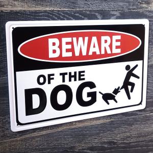 ブリキ看板 BEWARE OF THE DOG...の詳細画像4