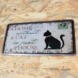 ブリキ看板 CAT ネコ 猫の家 ビンテージ ...の詳細画像2