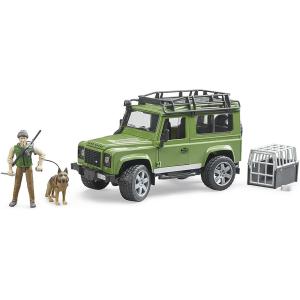 ブルーダー Land Rover Def.ワゴン＆フォレスター (フィギュア犬付き) buder-02587 (ブルーダー おもちゃ)｜mannenya
